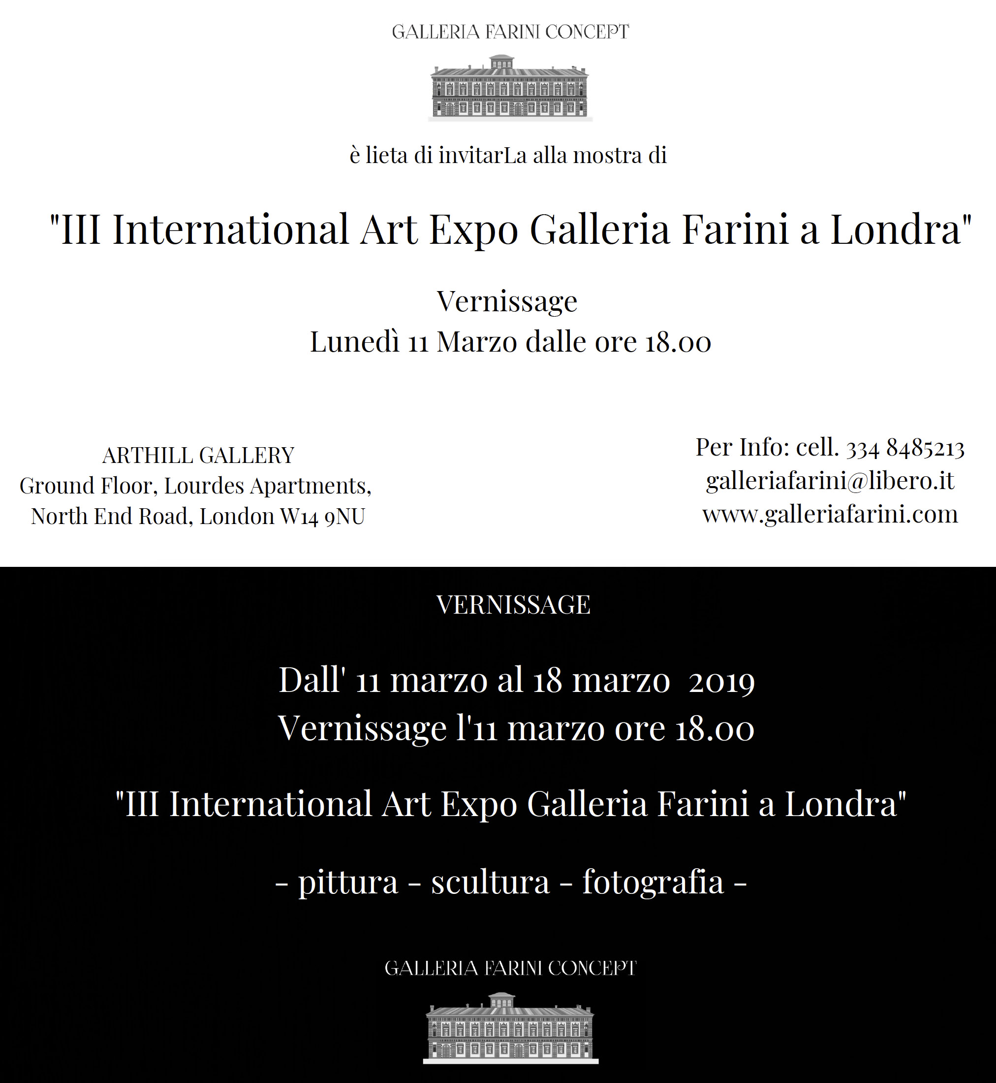 III International Art Expo Galleria Farini a Londra