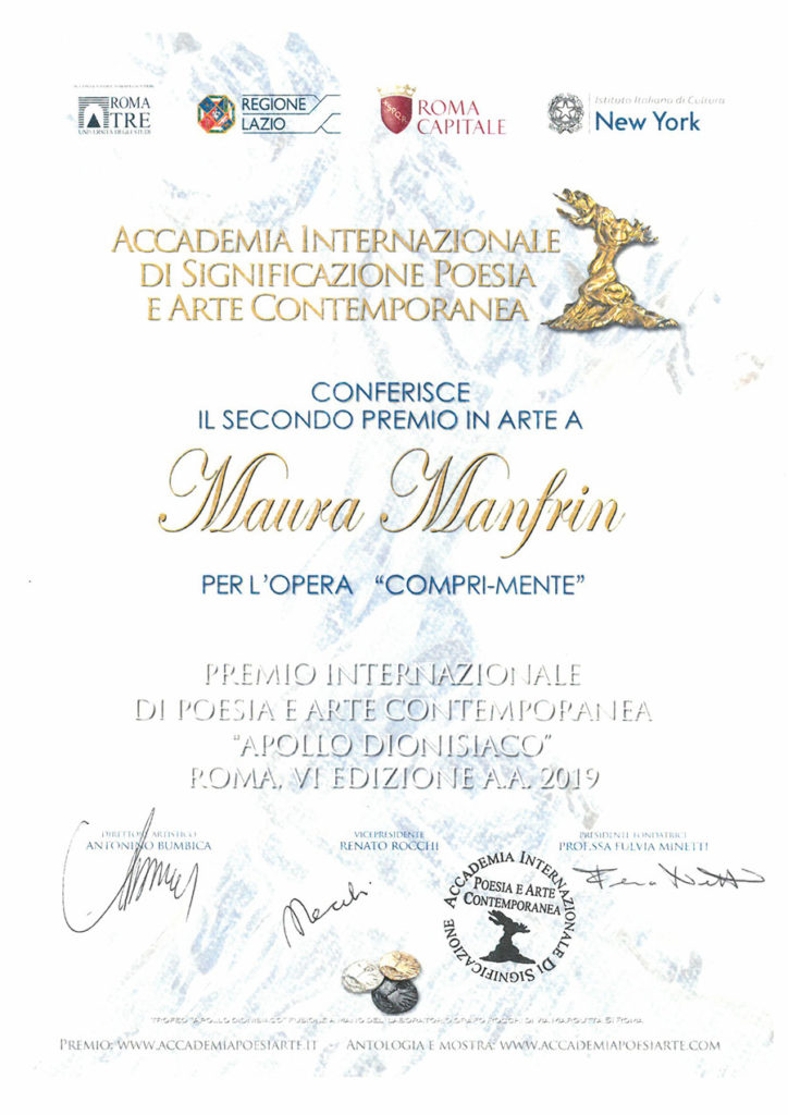 maura manfrin - compri-mente - premio