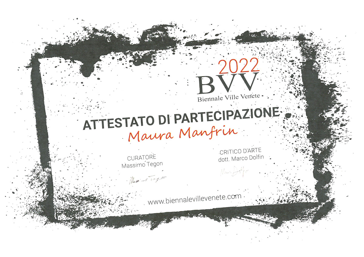 Biennale Ville Venete_05 2022_Attestato Maura Manfrin